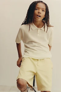 PLAIN TEXTURED POLO SHIRT