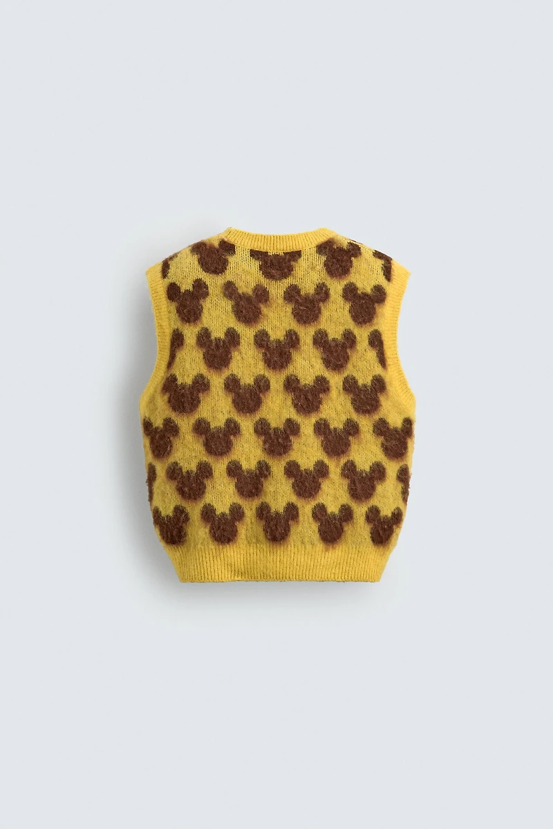 MICKEY SILHOUETTE KNIT VEST HARRY LAMBERT FOR ZARA X DISNEY
