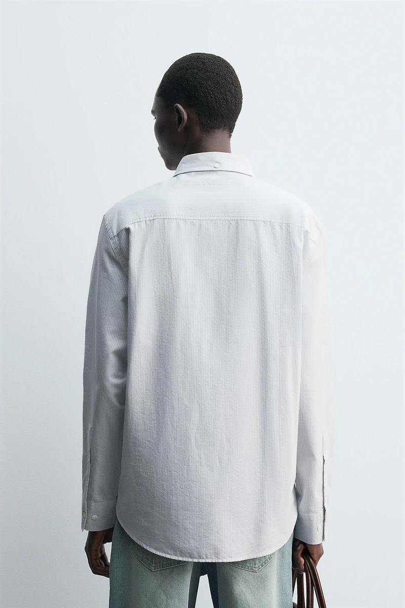 CHEMISE OXFORD RAYURES
