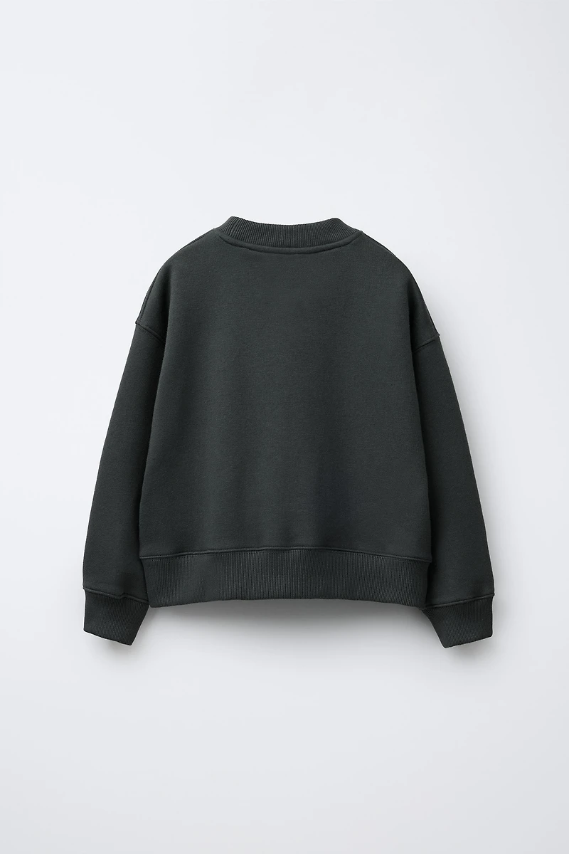 VELVET BOW SWEATSHIRT