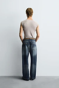 STUDDED LOOSE FIT JEANS