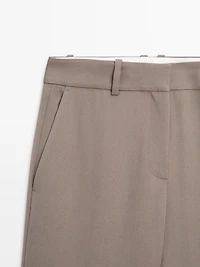 100% wool tailored fit trousers - LIMITED