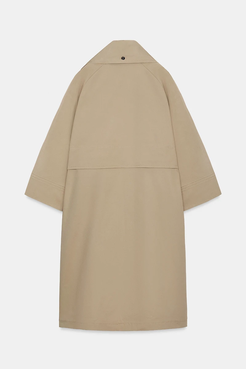 OVERSIZED TRENCH COAT WITH SCARF ZW COLLECTION LIMITED EDITION