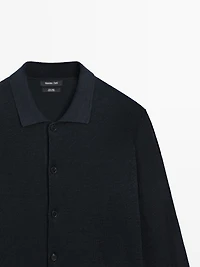 Cardigan en maille de lin à boutons