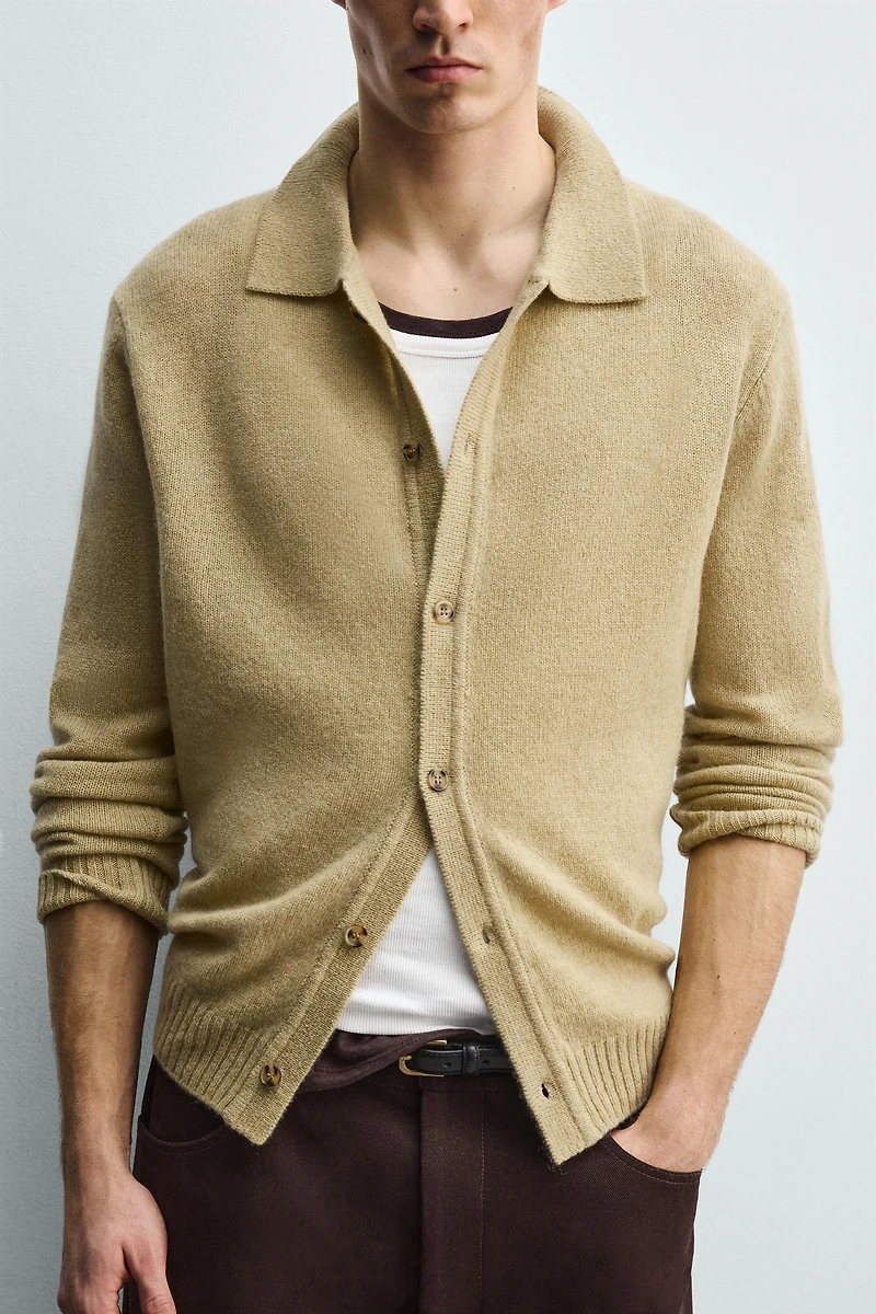 100% WOOL CARDIGAN