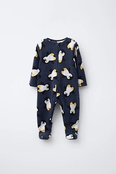 ANIMAL FLEECE JUMPSUIT