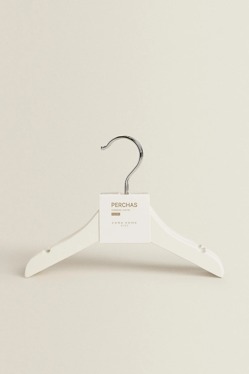 PACK OF WOODEN BABY HANGERS (PACK OF 3)