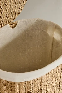 FABRIC-LINED LAUNDRY HAMPER