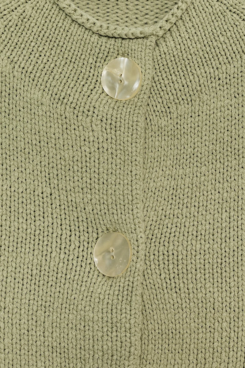 GILET EN MAILLE À MANCHES 3/4