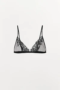 POINTELLE LACE TRIANGLE BRALETTE
