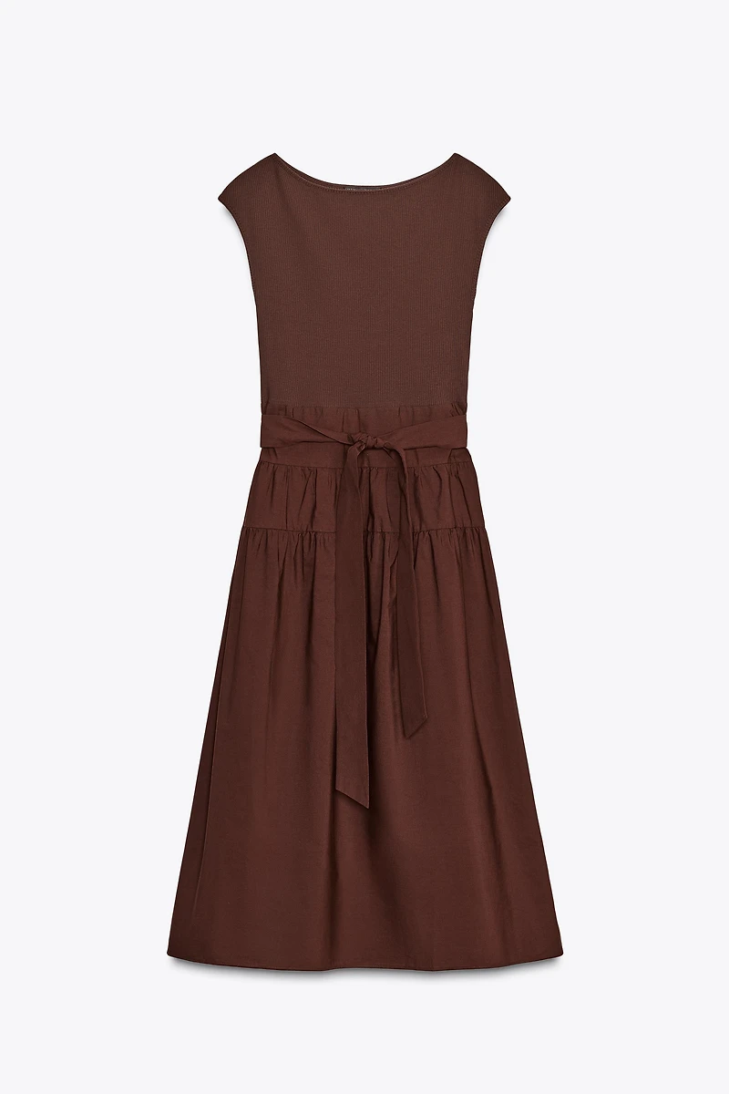 COMBINATION RUCHED DRESS