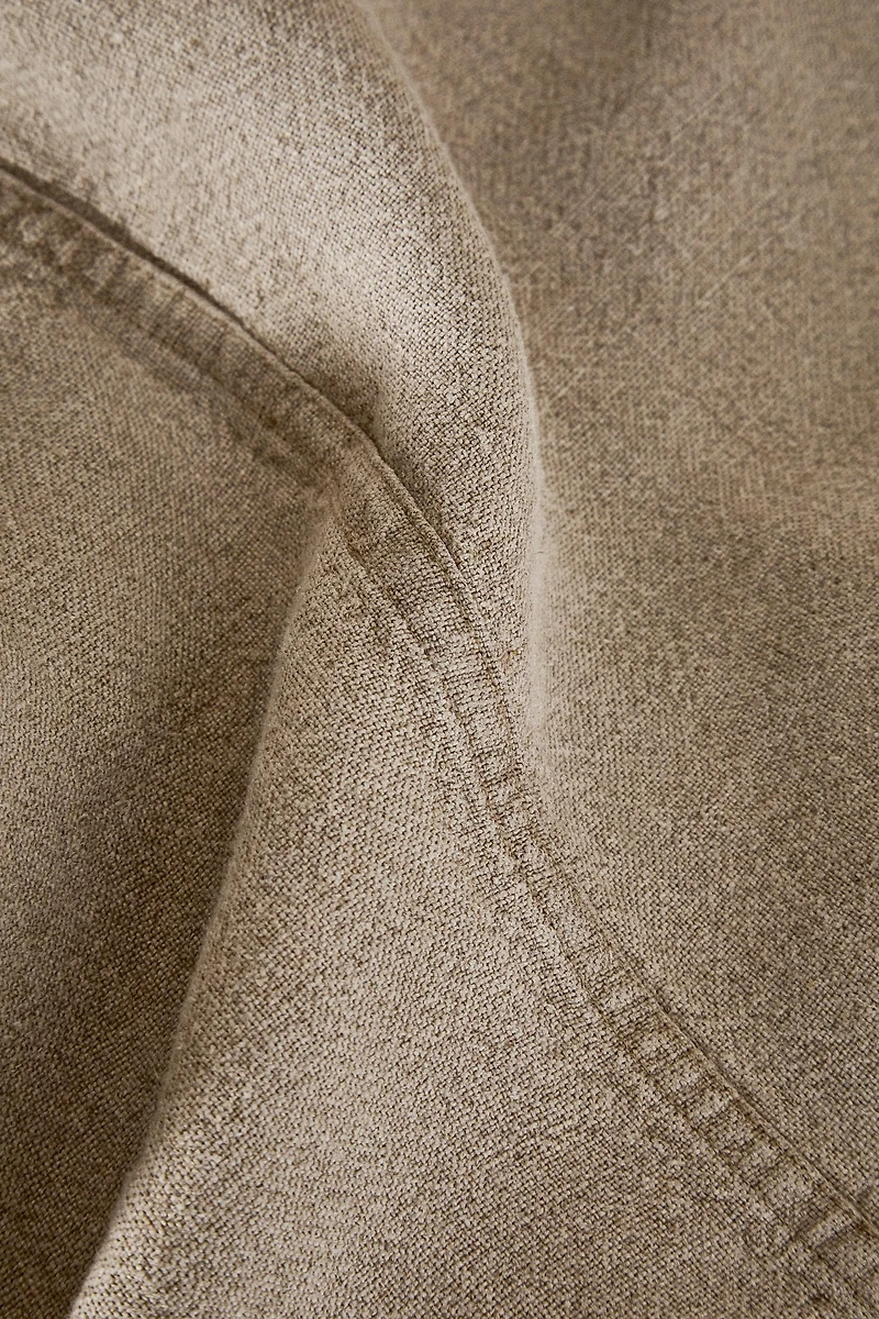 PLAIN FADED LINEN BEDSPREAD