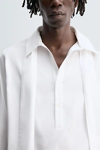 FLOWY TIE SHIRT