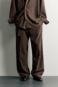 BELTED RELAXED-FIT FLOWY PANTS