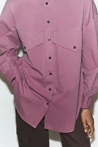 OVERSIZED HIGH NECK SHIRT