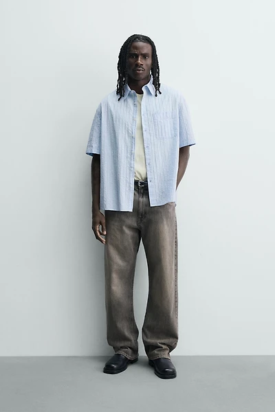 BOXY FIT STRIPED SHIRT