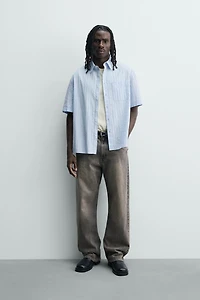 BOXY FIT STRIPED SHIRT