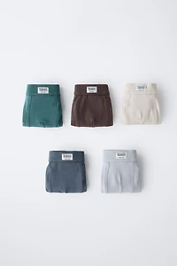 2-6 YEARS/ FIVE-PACK OF LABEL BOXERS