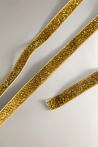 METALLIC THREAD CHRISTMAS GIFT RIBBON