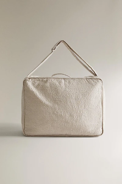 CHILDREN'S TRAVEL SUITCASE WITH A GINGHAM PATTERN