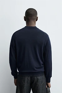 POLO EN MAILLE 100 % LAINE