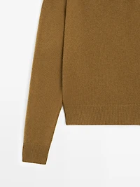 Wool blend high neck sweater