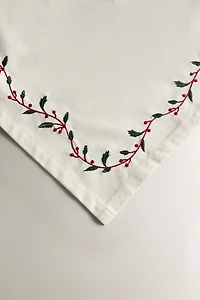 CHRISTMAS BERRIES COTTON TABLECLOTH