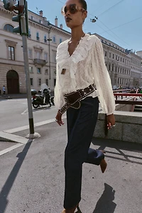 CHEMISE ROMANTIQUE EN PLUMETIS