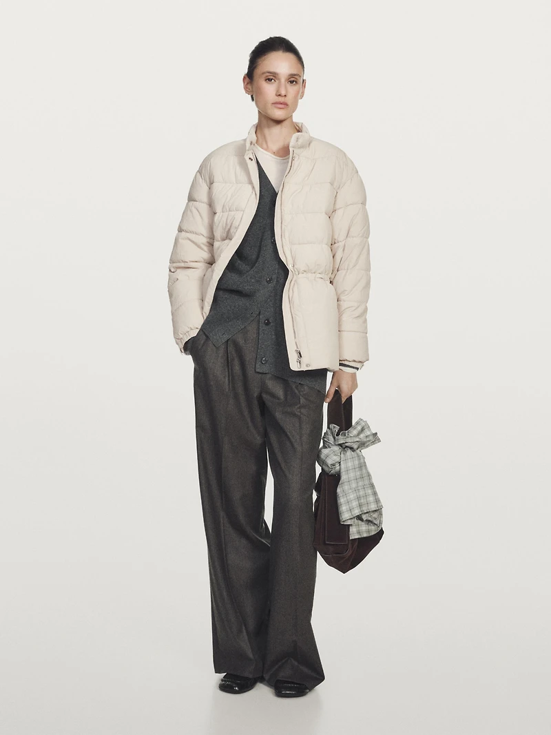 Water-repellent puffer jacket