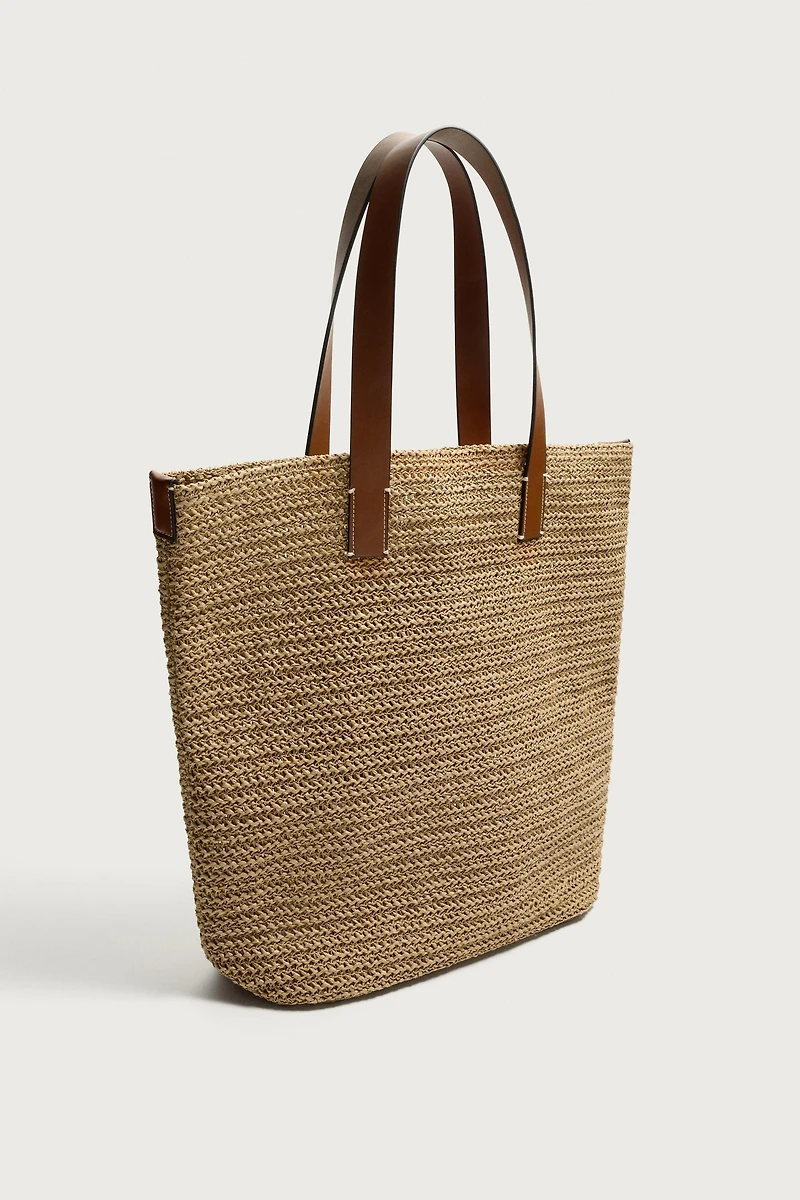 WOVEN SHOPPER BAG