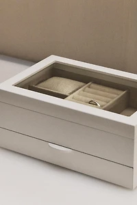 LACQUERED JEWELRY BOX WITH DRAWER