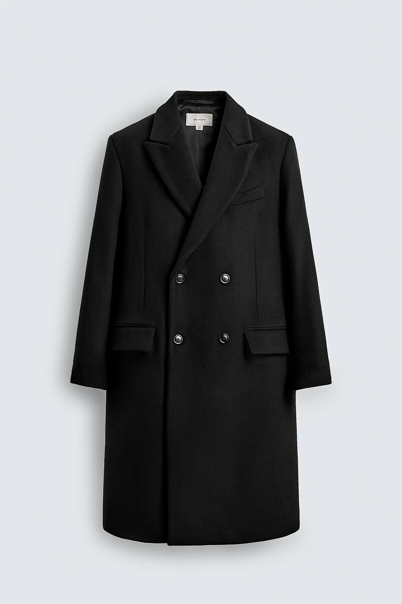 DOUBLE BREASTED MANTECO WOOL BLEND COAT ®