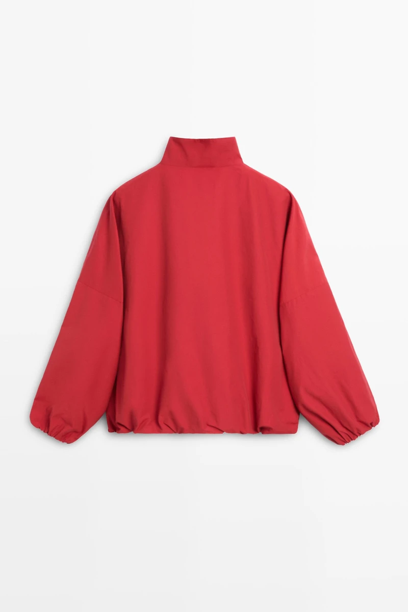Veste technique à bouton latéral en coton