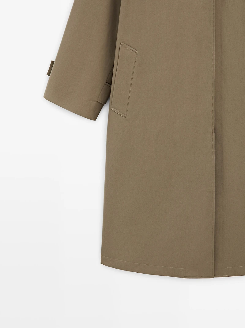 Trench oversize doublure à carreaux