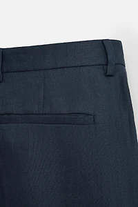 100% LINEN PLEATED PANTS