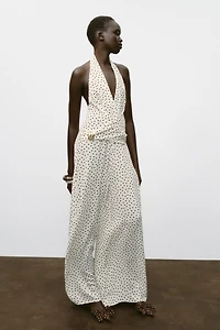 COMBINAISON HALTER À POIS