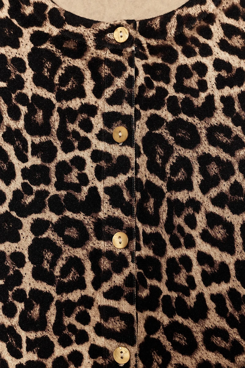 GILET EN MAILLE IMPRIMÉ ANIMAL