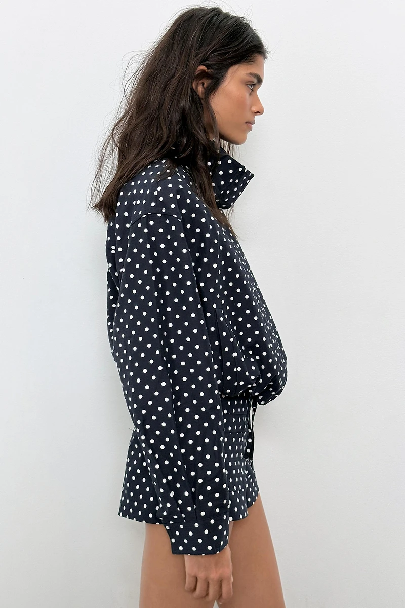 PUFFED POLKA DOT JACKET
