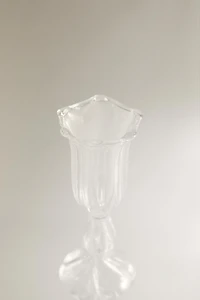 TRANSPARENT GLASS CANDLESTICK