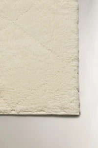 GEOMETRIC DESIGN WOOL AREA RUG