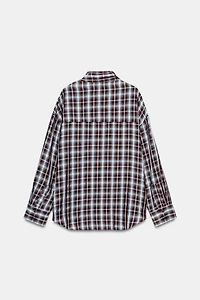 PLAID WRAP SHIRT