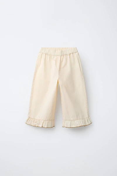 PANTALON JUPE-CULOTTE EN POPELINE