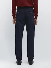 Slim-fit micro-textured trousers