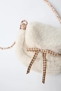 FAUX FUR CROSSBODY BAG
