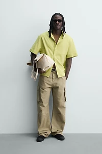 RELAXED FIT COTTON - VISCOSE SHIRT