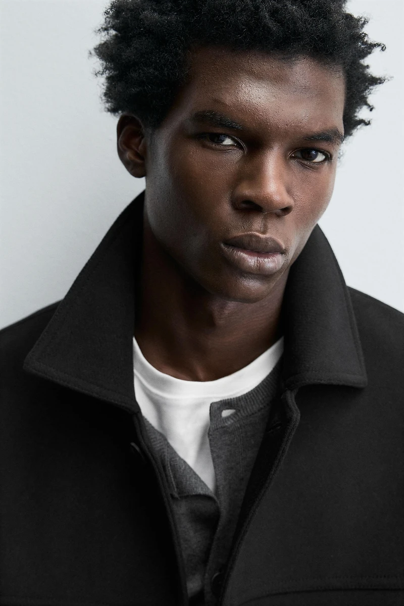 REGULAR FIT POCKET OVERCOAT