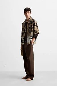 CONTRAST PRINT SHIRT