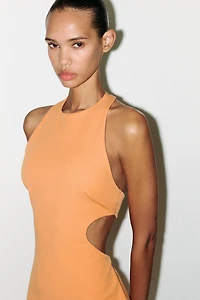 HALTER CUT OUT MINI DRESS