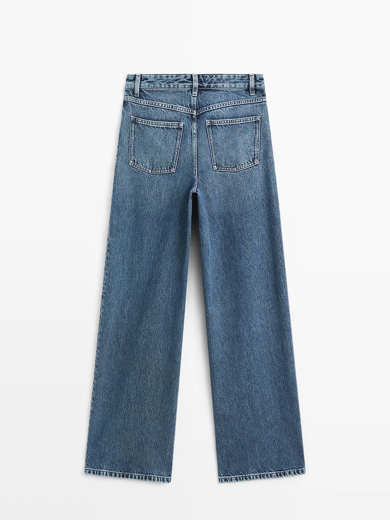 Jean barrel fit taille haute
