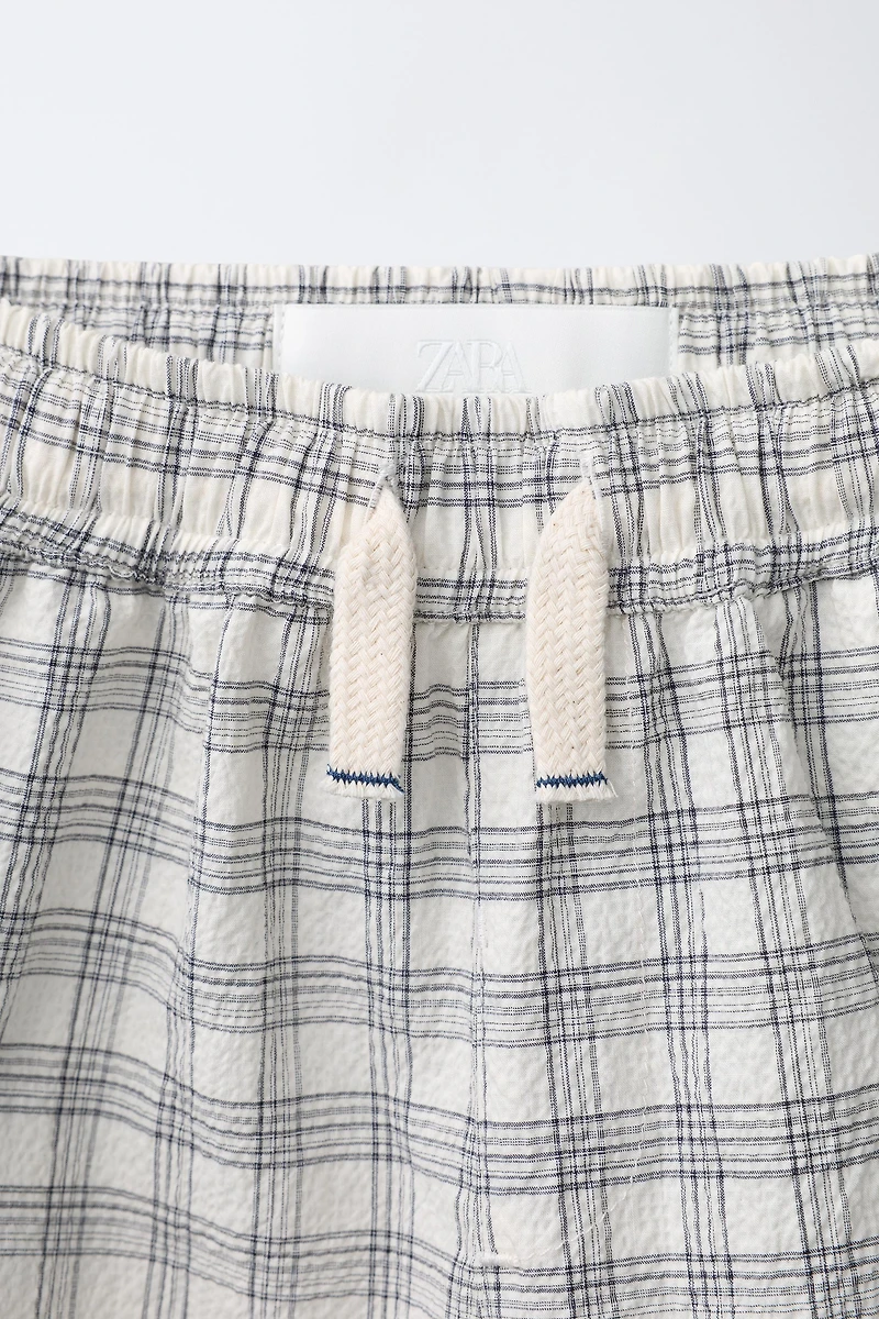 PUKAS SURF PLAID SEERSUCKER SHORTS